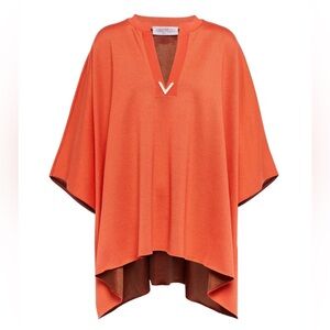 Valentino Orange Poncho